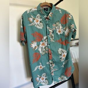 RIP CURL Men's S/S Button-Up Shirt VIDASOUL - Teal - XXLarge